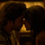 Varun Dhawan and Samantha Ruth Prabhu in a romantic scene from Citadel: Honey Bunny teaser, sharing a tender moment.