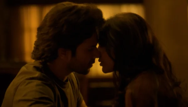 Varun Dhawan and Samantha Ruth Prabhu in a romantic scene from Citadel: Honey Bunny teaser, sharing a tender moment.